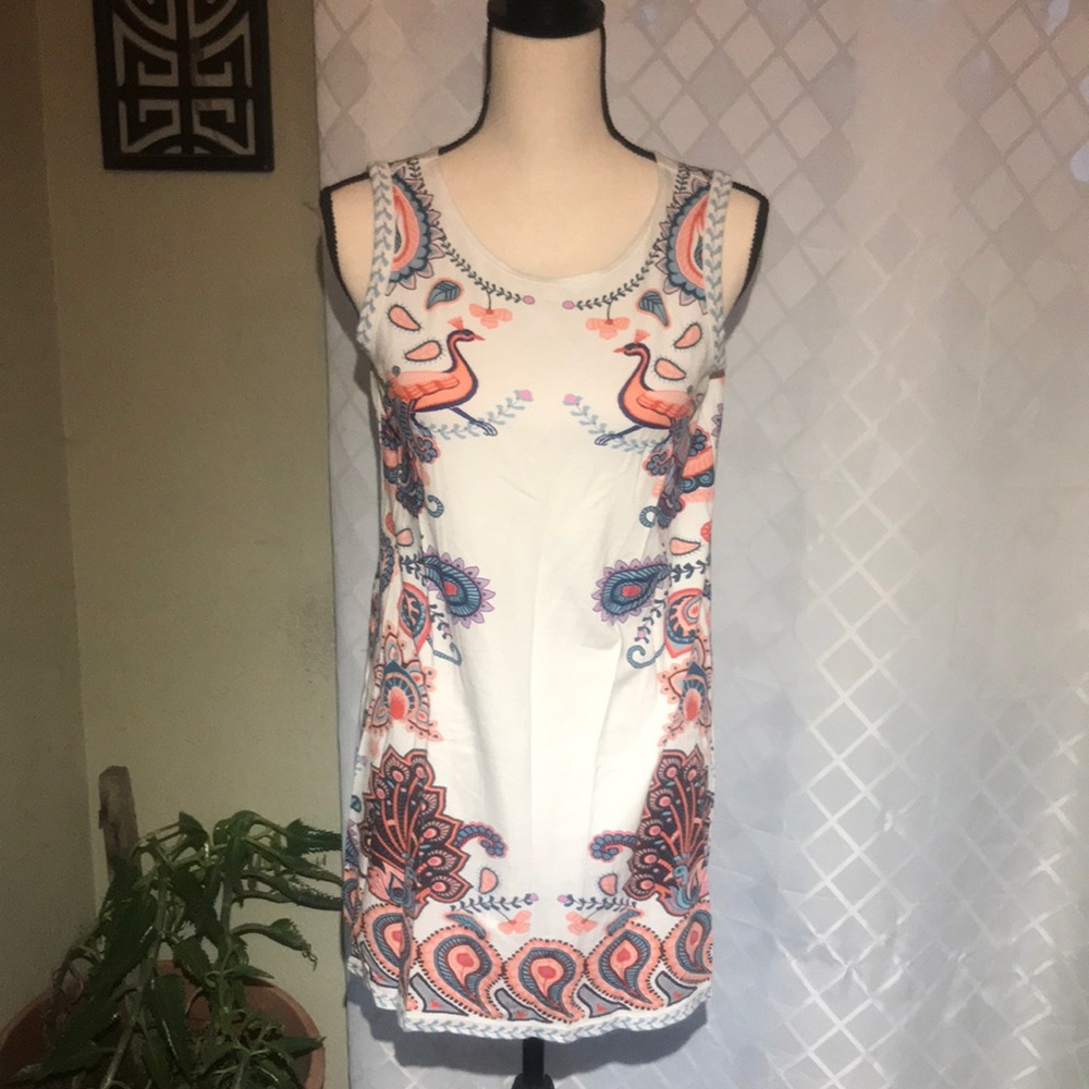 CHELSEA&VIOLET XS Peacock Pattern Dress‎